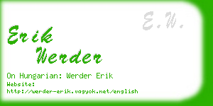 erik werder business card